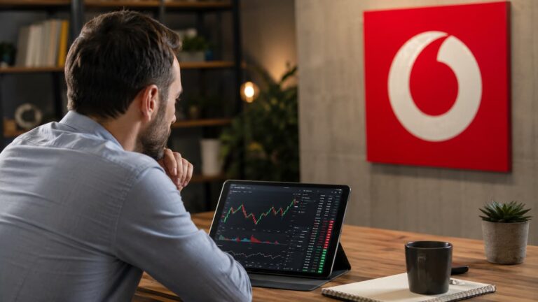 Inversor revisando cómo comprar acciones de Vodafone y sus costes