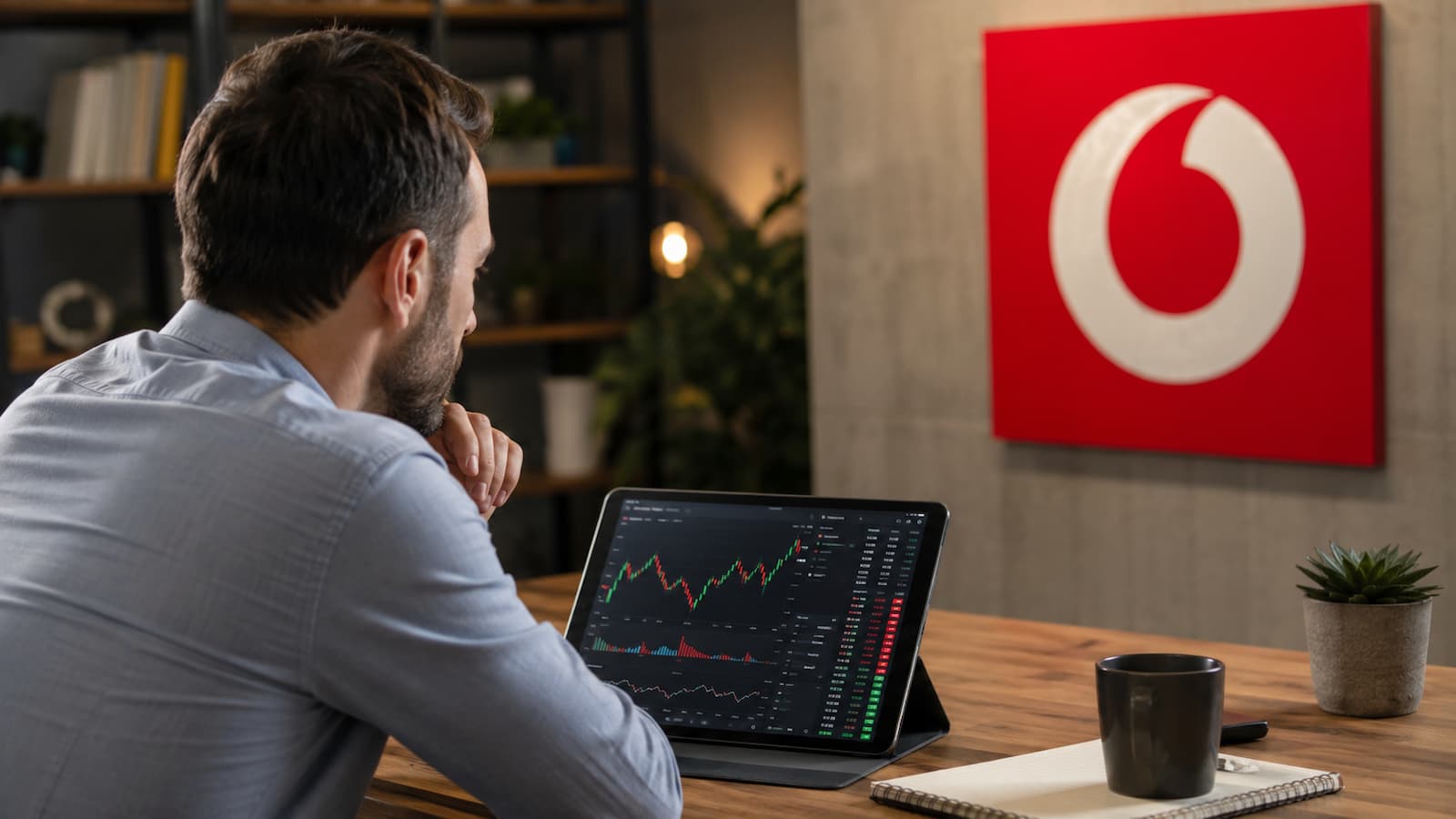Inversor revisando cómo comprar acciones de Vodafone y sus costes