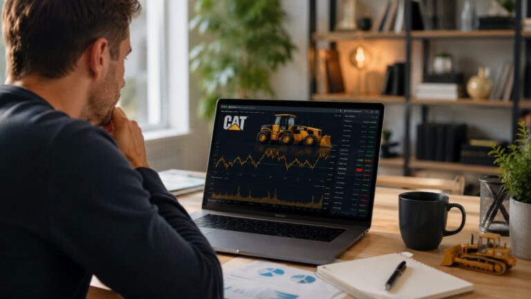 Inversor revisando costes antes de comprar acciones de Caterpillar.