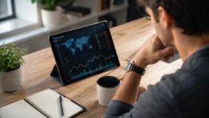 Inversor revisando costes anuales de DEGIRO en mercados extranjeros