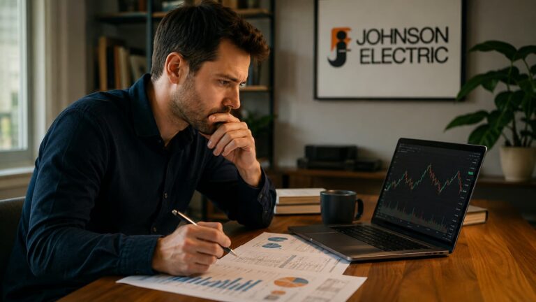 Inversor revisando costes y riesgos antes de comprar acciones de Johnson Electric.
