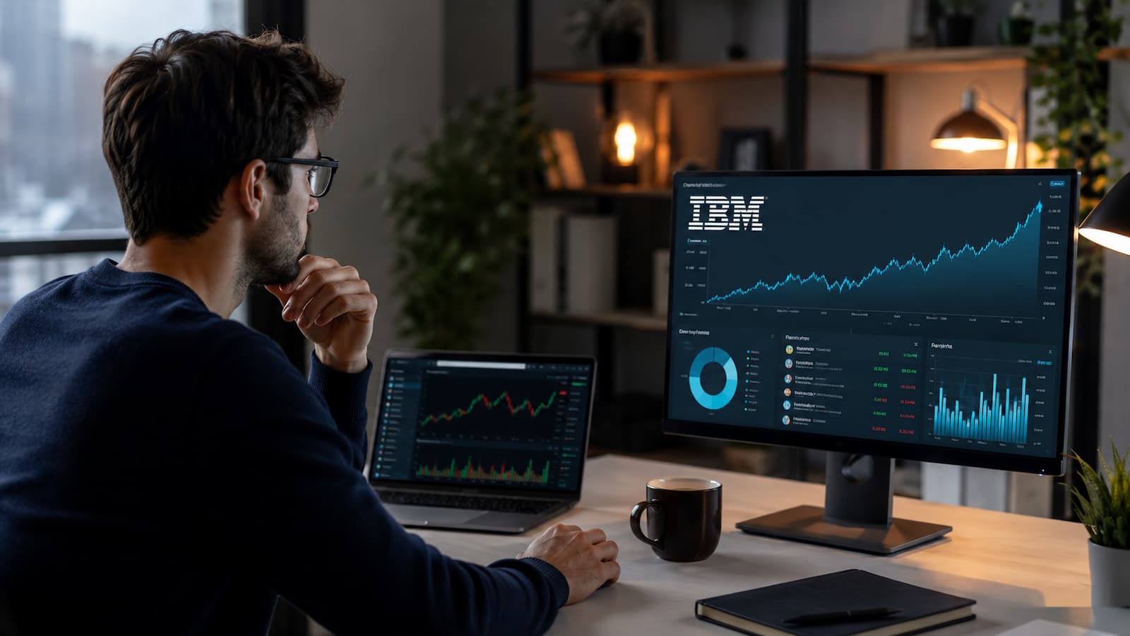 Inversor revisando el impacto de IBM en una cartera tecnológica