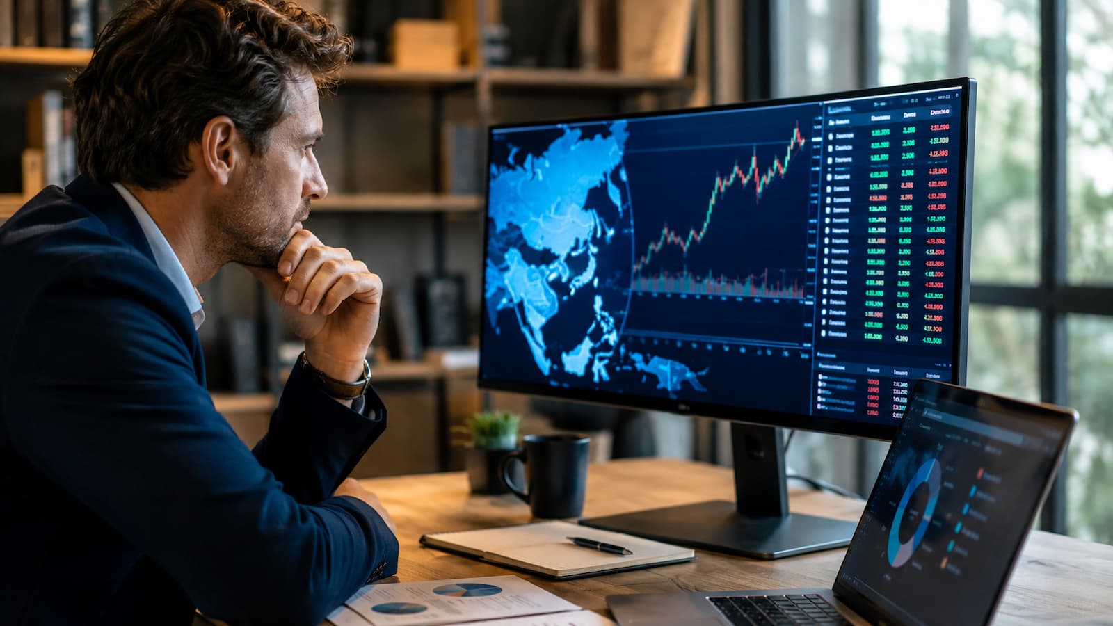 Inversor revisando exposición a Corea y Asia tecnológica en ETFs globales