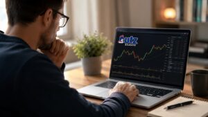 Inversor revisando la cotización de Utz Brands antes de comprar acciones.