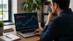 Inversor revisando la cotización de Veolia antes de comprar acciones.