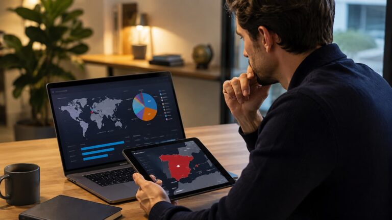 Inversor revisando la exposición a España dentro de una cartera global de ETFs.