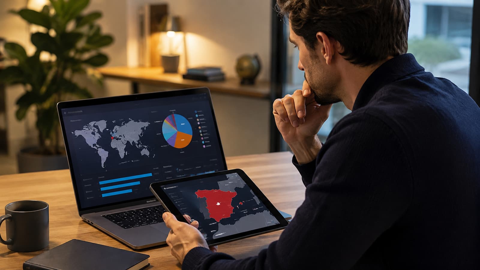 Inversor revisando la exposición a España dentro de una cartera global de ETFs.