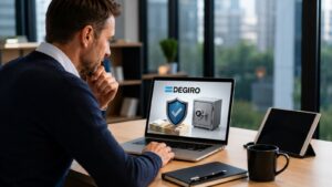 Inversor revisando la protección del efectivo y valores en DEGIRO