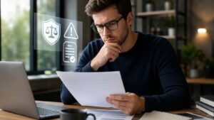 Inversor revisando la regulación y los riesgos de eToro antes de abrir cuenta.