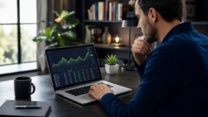 Inversor revisando si Fidelity cotiza en bolsa antes de comprar acciones