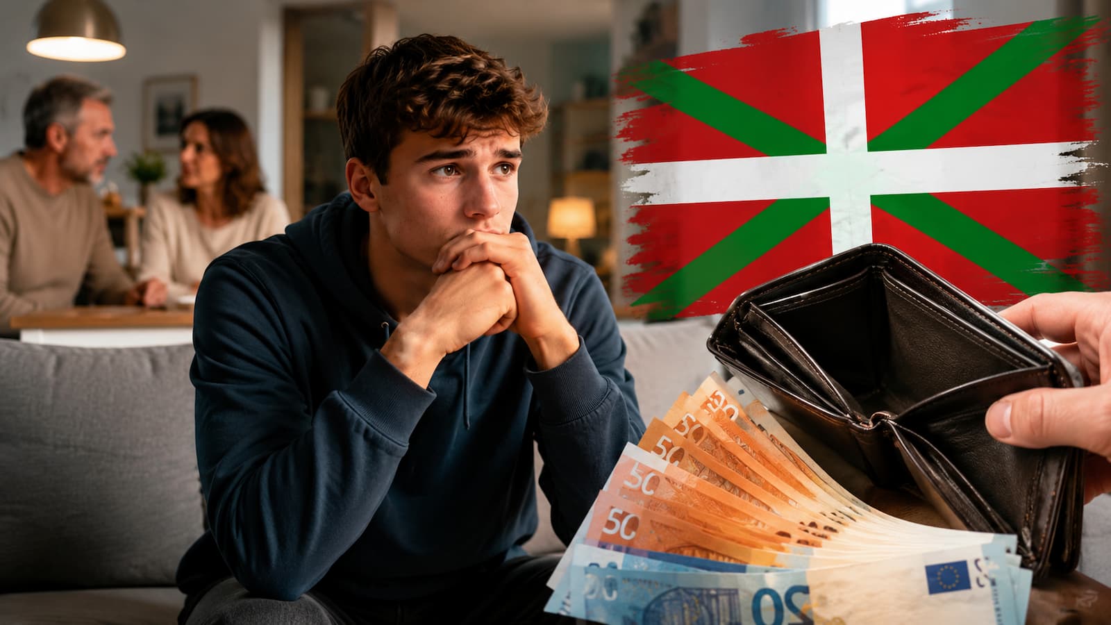 Jóvenes vascos que viven con padres no cobran 733 euros automáticamente