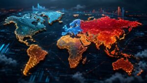 Mapa económico mundial proyectado hacia 2075