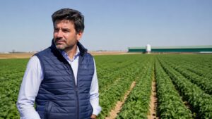 Mario Selo en una explotación agrícola de Madridejos Toledo.