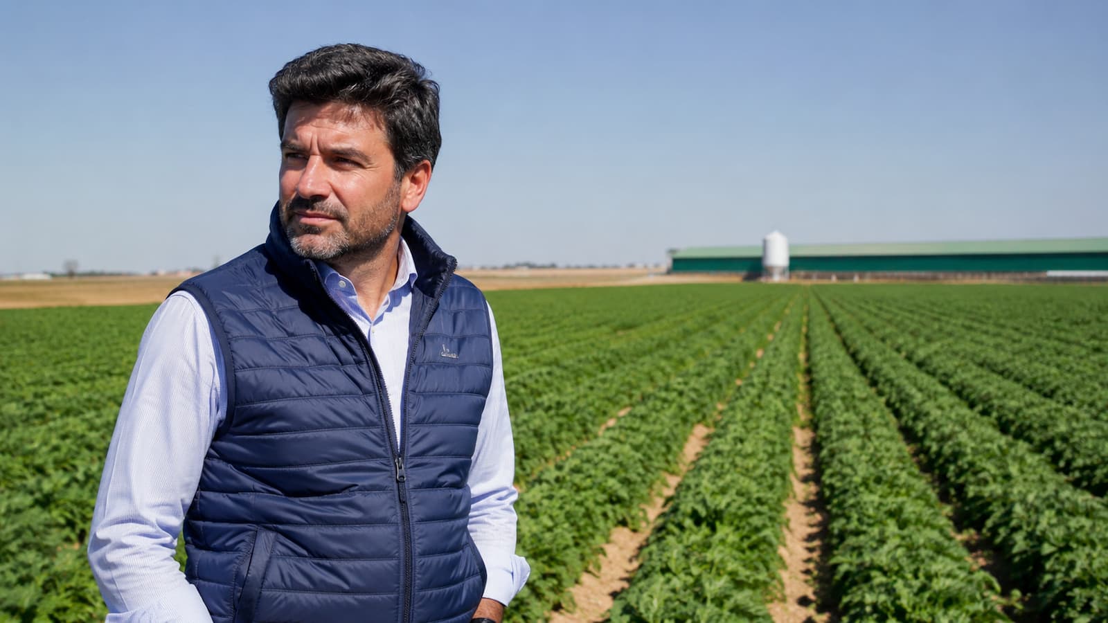 Mario Selo en una explotación agrícola de Madridejos Toledo.