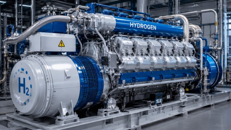 Motor industrial de hidrógeno para generación energética