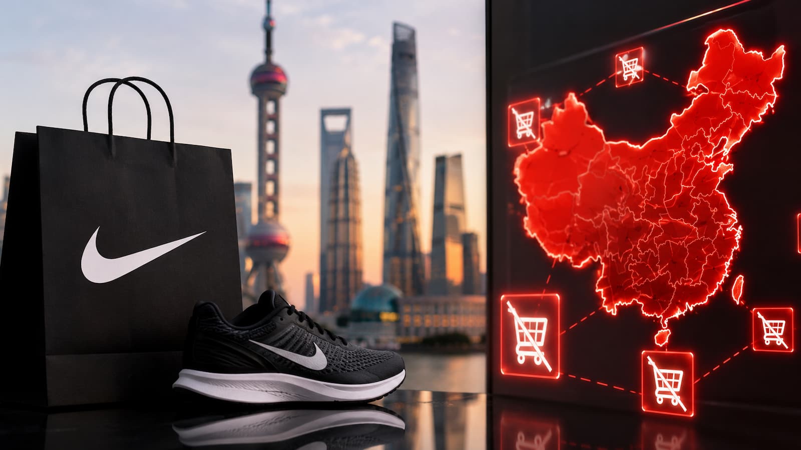 Nike retirará sus productos de más de 1.000 tiendas en China
