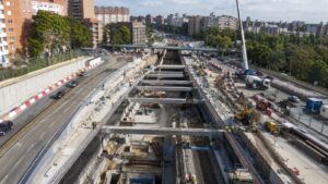 Obras del soterramiento de la A 5 en el suroeste de Madrid