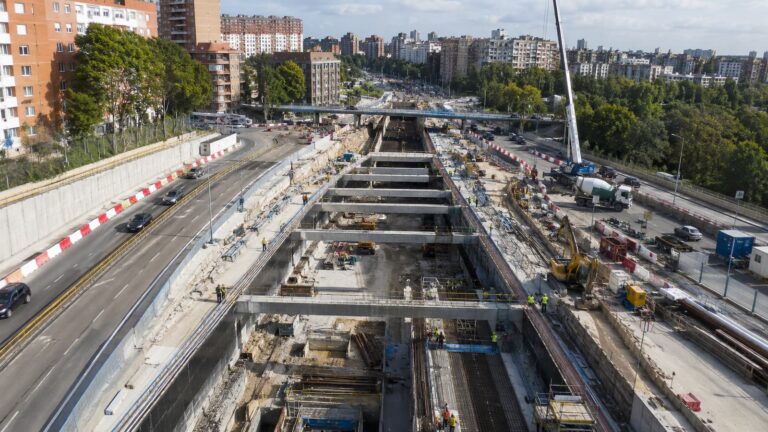 Obras del soterramiento de la A 5 en el suroeste de Madrid