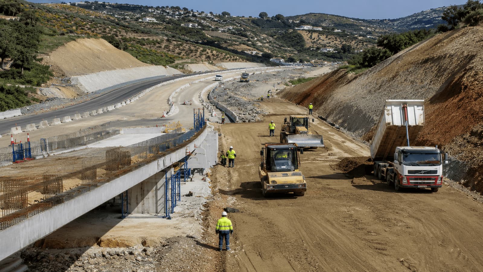 Obras del tramo Casapalma Cerralba de la A 357 en Málaga