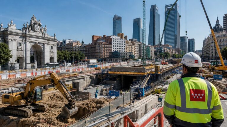 Obras públicas en Madrid con plazos bajo presión para 2026