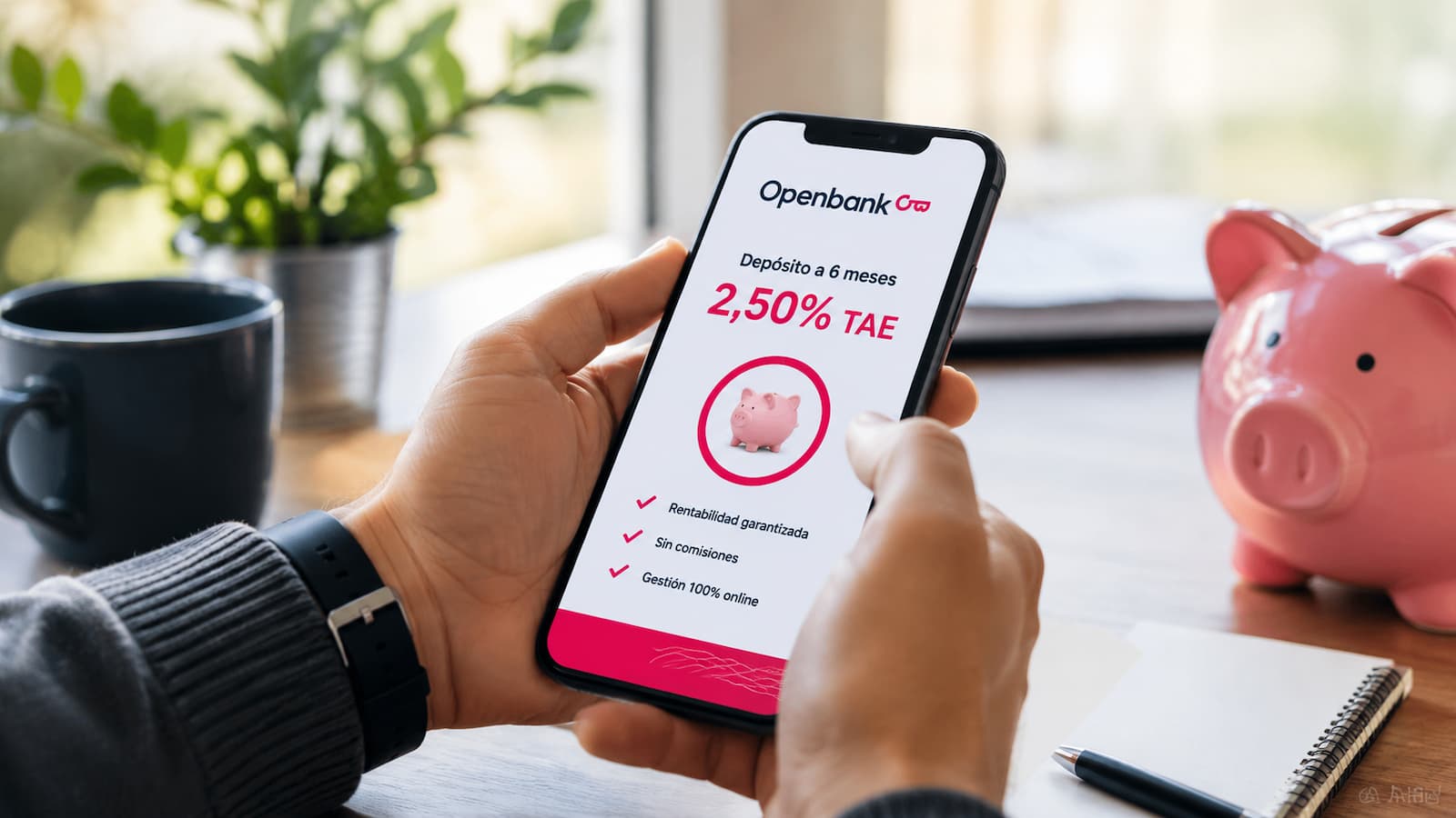 Openbank lanza un depósito a 6 meses con hasta el 2,50% TAE
