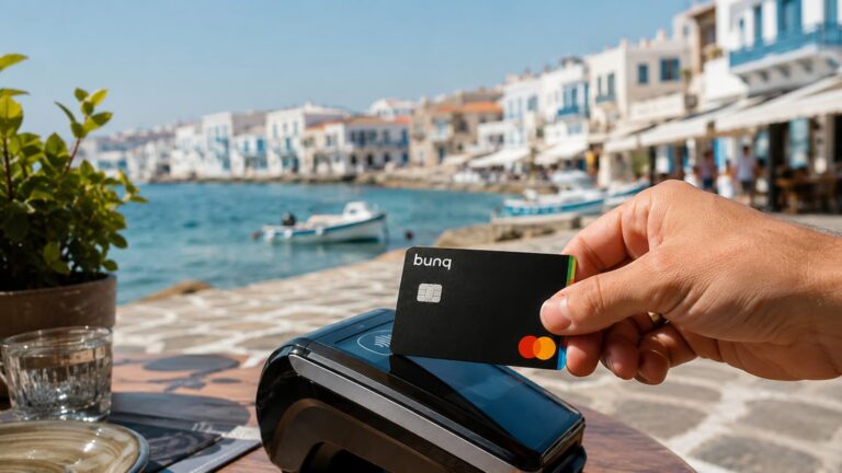 Pago con tarjeta bunq en vacaciones fuera de la zona euro