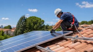 Paneles solares en una cubierta el autoconsumo afronta nuevas exigencias técnicas.