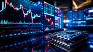 Pantallas de mercado y chips el riesgo de los ETFs apalancados ligados a la IA