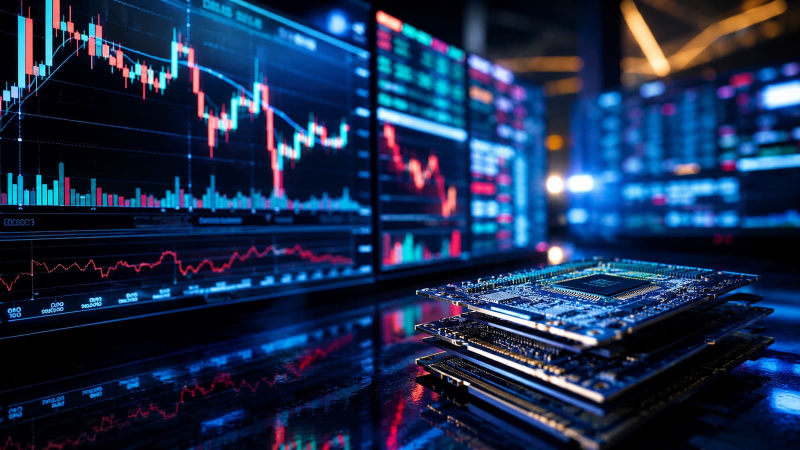 Pantallas de mercado y chips el riesgo de los ETFs apalancados ligados a la IA
