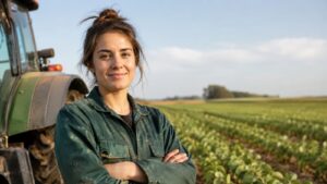 Paula Nuévalos agricultora e ingeniera mecánica conocida como @agropauli.