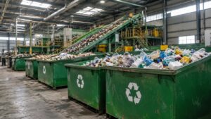 Planta de reciclaje y contenedores de residuos en Murcia
