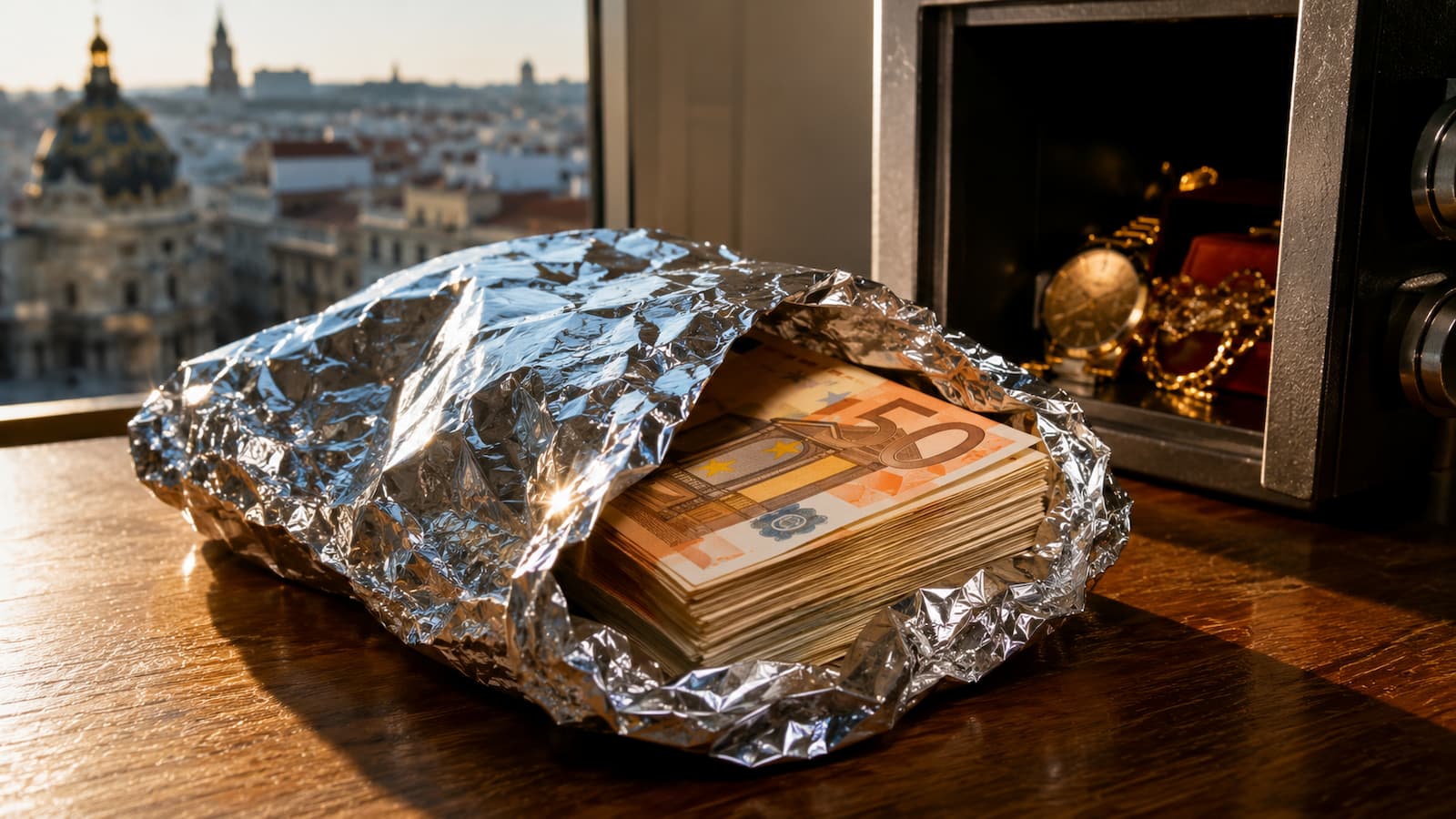 Por qué algunos madrileños envuelven billetes en papel aluminio