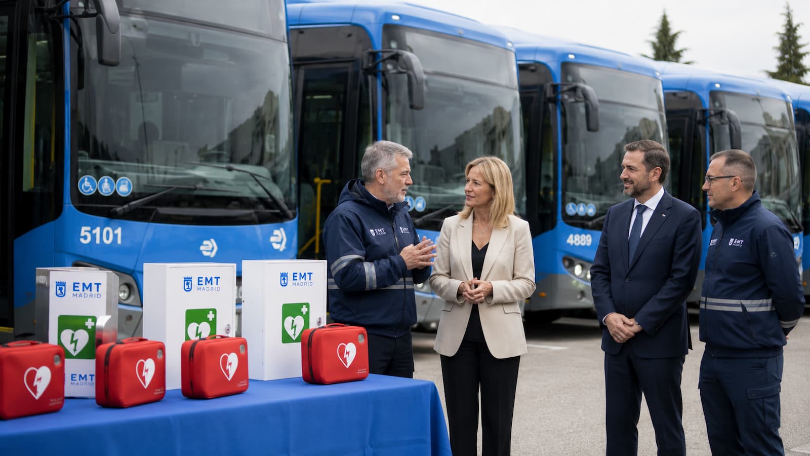 Presentación de los desfibriladores para la flota de EMT Madrid