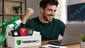 Promoción de acciones regalo de Freedom24 y condiciones clave para invertir