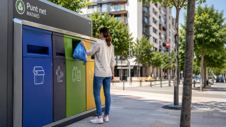 Punto limpio móvil en una zona urbana Mataró amplía ubicaciones para facilitar la recogida selectiva y mejorar la gestión de residuos.