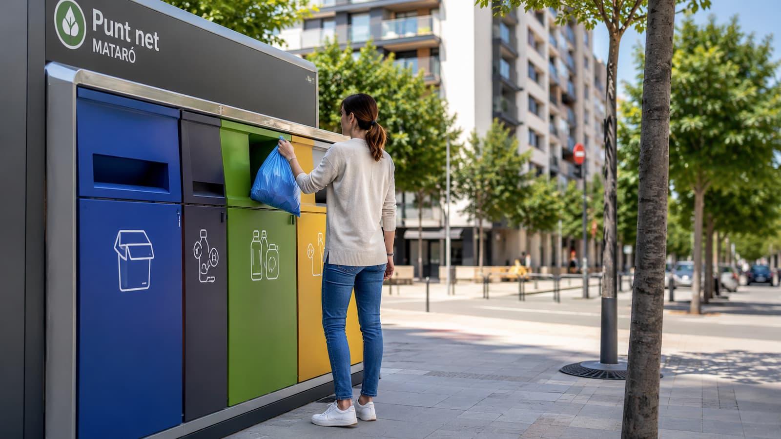 Punto limpio móvil en una zona urbana Mataró amplía ubicaciones para facilitar la recogida selectiva y mejorar la gestión de residuos.