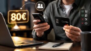 Qonto ofrece 80 € por recomendar pero exige primera cuota