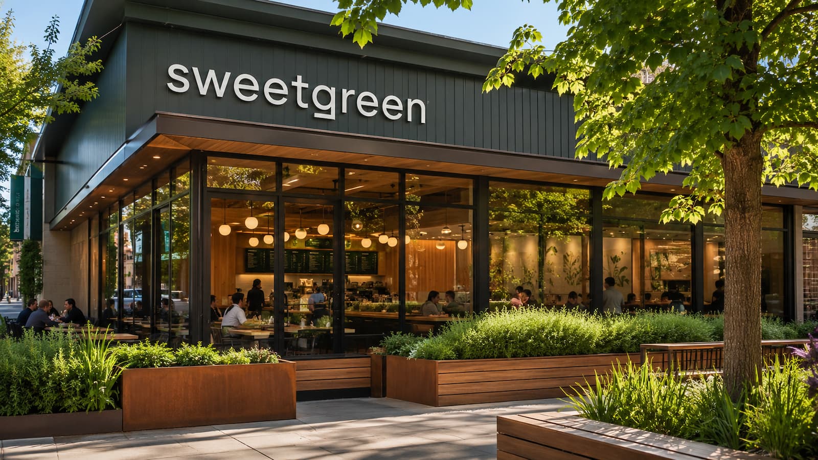 Restaurante de Sweetgreen en EE. UU. compañía cotizada en la Bolsa de Nueva York.