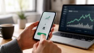 Retirada de dinero desde una plataforma de inversión hacia una cuenta bancaria