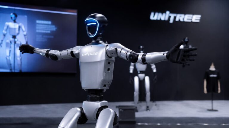 Robot humanoide de Unitree durante una demostración tecnológica.