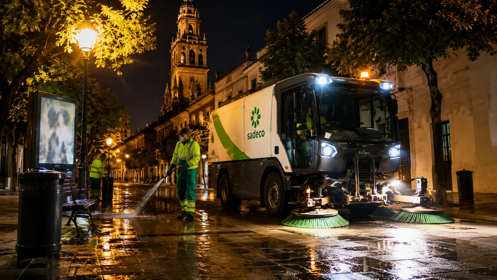 Sadeco activa una limpieza nocturna para atacar manchas