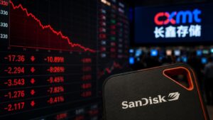 SanDisk cae en bolsa tras el fuerte debut de CXMT en Shanghái