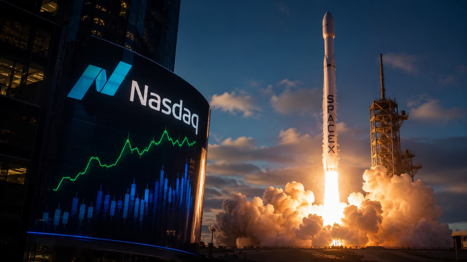 SpaceX entra en el Nasdaq 100 y cambia la exposición de ETFs indexados