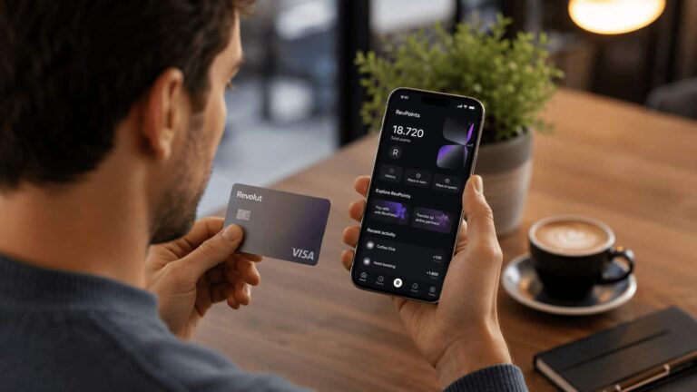 Tarjeta de crédito Revolut con RevPoints en la app