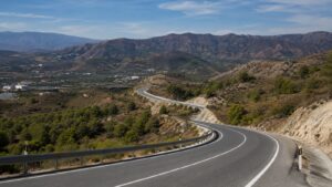 Tramo de la A 357 en el Valle del Guadalhorce en Málaga.