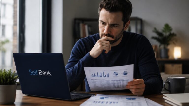 Un inversor revisa costes y condiciones antes de comprar ETF en Self Bank