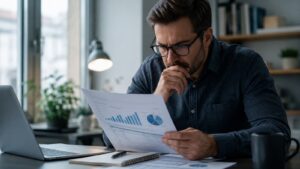 Un inversor revisa costes y fiscalidad antes de contratar ETF.