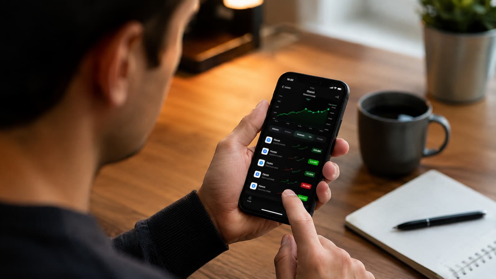 Un inversor revisa el coste real de comprar ETFs desde una app.