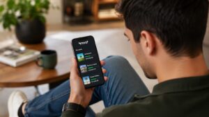 Usuario revisando objetivos de inversión en la app de eToro