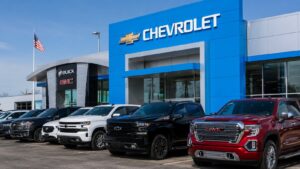 Vehículos de General Motors en un concesionario estadounidense.